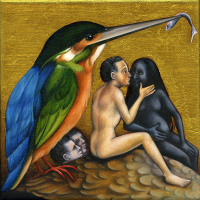 Annette von der Bey, BBB-3, 2021, 12,5 cm x 12,5 cm, Öl, Acryl auf Leinen